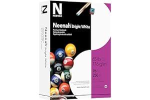 Card Stock - Neenah Premium Cardstock, 8.5" x 11", 65 lb/176 gsm, Bright White, 250 Sheets (91904)