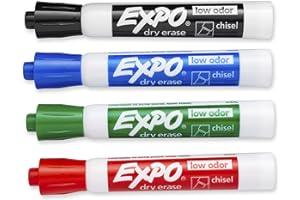 
   Best Selling Dry Erase & Wet Erase Markers
   - EXPO 80074 Low-Odor Dry Erase Markers, Chisel Tip, Assorted Colors, 4-Count