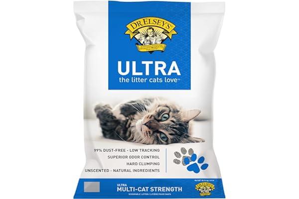 
   Best Selling Cat Litter
   - Dr. Elsey’s Premium Clumping Cat Litter - Ultra - 99.9% Dust-Free, Low Tracking, Hard Clumping, Superior Odor Control, Unscented & Natural Ingredients