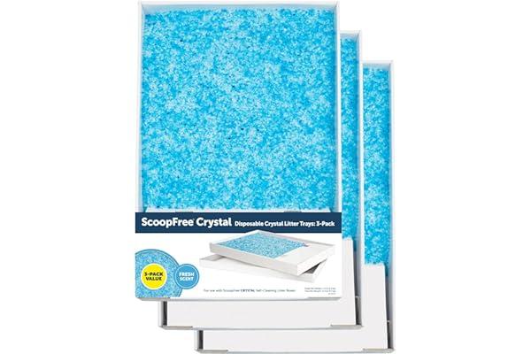 
   Best Selling Cat Litter
   - PetSafe ScoopFree Crystal Litter Tray Refills, Premium Blue Crystals, 3-Pack, Disposable Tray, Includes Leak Protection & Low Tracking Litter, Absorbs Odors On Contact