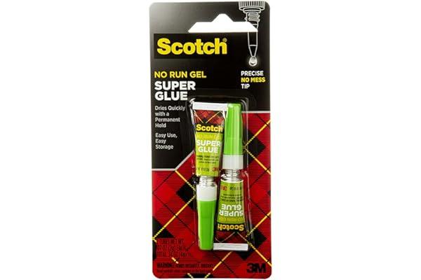 
   Best Selling Cyanoacrylate Adhesives
   - Scotch Super Glue Gel, .07 oz, 2-Pack, Dries Quickly with a Permanent Hold (AD112)