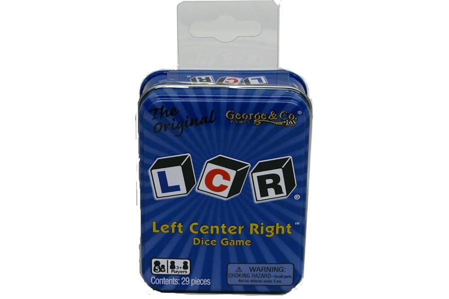 Dice Games (Toys & Games) - LCR® Left Center Right™ Dice Game - Blue Tin