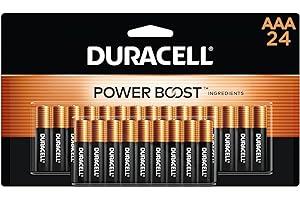 
   Best Selling AAA Batteries
   - Duracell Coppertop AAA Batteries with Power Boost Ingredients, 24 Count Pack Triple A Battery with Long-Lasting Power, Alkaline AAA Battery for Household and Office Devices