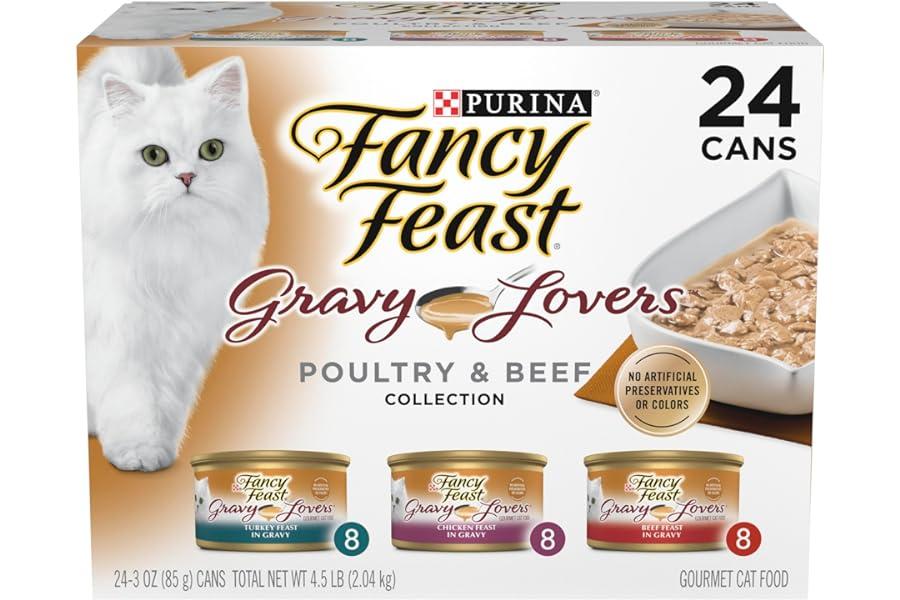 Canned Cat Food - Purina Fancy Feast Gravy Lovers - (24) 3 oz. Cans