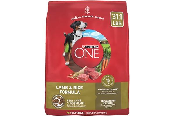 Dry Dog Food - Purina ONE Dry Dog Food Lamb and Rice Formula - 31.1 lb. Bag