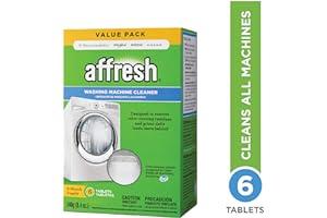 Household Washing Machine Cleaners - Affresh Washing Machine Cleaner, 6 Month Supply, Cleans Front Load and Top Load Washers, Including HE