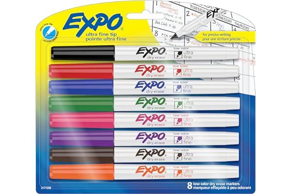 
   Best Selling Dry Erase & Wet Erase Markers
   - EXPO Low Odor Dry Erase Markers, Ultra-Fine Tip, Assorted Colors, 8 Count