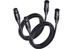 
   Best Selling Microphone Cables
   - Cable Matters 2-Pack XLR to XLR Cables, XLR Microphone Cable 6 Feet, Oxygen-Free Copper (OFC) XLR Male to Female Cord, Mic Cord for Speaker, Black