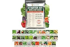 Vegetable Plants & Seeds - Open Seed Vault 15,000 Non GMO Heirloom Vegetable Seeds for Planting Vegetables and Fruits (32 Variety Pack) - Gardening Seed Starter Kit, Survival Gear Food, Gardening Gifts, Prepper Supplies