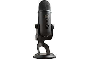 
   Best Selling Multipurpose Condenser Microphones
   - Logitech for Creators Blue Yeti USB Microphone for Gaming, Streaming, Podcasting, Twitch, YouTube, Discord, Recording for PC and Mac, 4 Polar Patterns, Studio Quality Sound, Plug & Play-Blackout