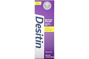 Diaper Creams - Desitin Maximum Strength Baby Diaper Rash Cream with 40% Zinc Oxide for Treatment, Relief & Prevention, Hypoallergenic, Phthalate- & Paraben-Free Paste, 4.8 oz