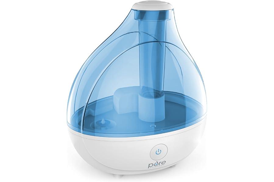 Humidifiers - Pure Enrichment® MistAire™ Ultrasonic Cool Mist Humidifier - Quiet Air Humidifier for Bedroom, Nursery, Office, & Indoor Plants - Lasts Up To 25 Hours