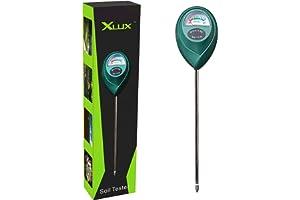 Soil Meters - XLUX T10 Soil Moisture Sensor Meter - Soil Water Monitor, Hydrometer for Gardening, Farming, No Batteries Required