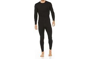 Climate Pledge Friendly: Apparel - Thermajohn Long Johns Thermal Underwear for Men Fleece Lined Base Layer Set for Cold Weather (Large, Black)