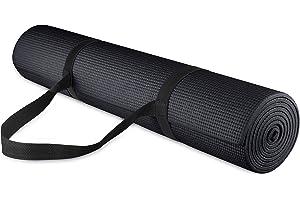 
   Best Selling Exercise Mats
   - BalanceFrom Go Yoga All Purpose High Density Non-Slip Exercise Yoga Mat with Carrying Strap, 1/4", Black