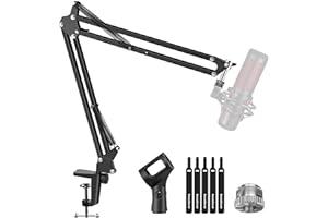 Microphone Stands - InnoGear Boom Arm Microphone Mic Stand for Blue Yeti HyperX QuadCast SoloCast Snowball Fifine Shure SM7B and other Mic, Medium