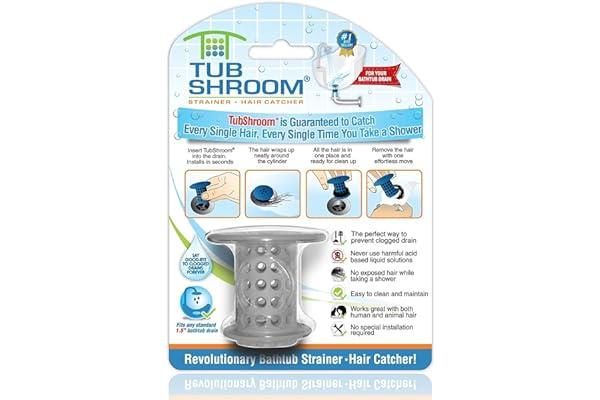 
   Best Selling Unique Home
   - TubShroom Tub Hair Catcher Protector, Fits 1.5" - 1.75" Drain, Gray