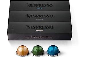 
   Best Selling Single-Serve Coffee Capsules & Pods
   - Nespresso Capsules VertuoLine, Medium and Dark Roast Coffee, Variety Pack, Stormio, Odacio, Melozio, 30 Count, Brews 7.77 Fl Oz (Pack of 3 )