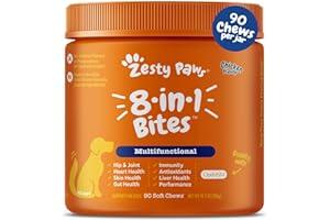 
   Best Selling Dog Multivitamins
   - Zesty Paws Multivitamin Treats for Dogs - Glucosamine Chondroitin for Joint Support + Digestive Enzymes & Probiotics - Grain Free Dog Vitamin for Skin & Coat + Immune Health - Chicken Flavor - 90ct