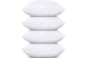 Throw Pillows - Utopia Bedding Throw Pillows (Set of 4, White), 18 x 18 Inches Pillows for Sofa, Bed and Couch Decorative Stuffer Pillows