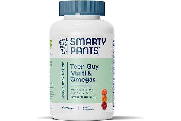 
   Best Selling Multivitamins
   - SmartyPants Teen Guy Formula, Daily Multivitamin Gummies: Vitamins C, B12, K, Zinc, & Biotin for Immune Support, Energy, Skin & Hair Support, Assorted Fruit Flavor, 120 Gummies (30 Day Supply)