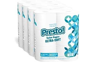 
   Best Selling Toilet Paper
   - Amazon Brand - Presto! 2-Ply Toilet Paper, Ultra-Soft, Unscented, 24 Rolls (4 Packs of 6), Equivalent to 120 regular rolls