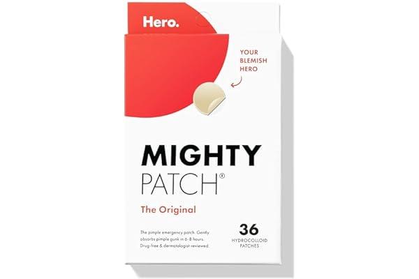 
   Best Selling Climate Pledge Friendly: Beauty
   - Mighty Patch Original from Hero Cosmetics - Hydrocolloid Acne Pimple Patch for Zits and Blemishes, Spot Treatment Stickers for Face and Skin, Vegan and Cruelty Free (36 Count)