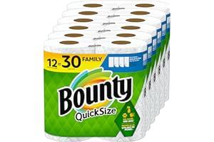 
   Best Selling Paper Towels
   - Bounty Quick-Size Paper Towels, White, 12 Family Rolls = 30 Regular Rolls