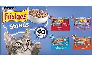 
   Best Selling Canned Cat Food
   - Purina Friskies Wet Cat Food Variety Pack, Shreds Beef, Turkey, Whitefish, and Chicken & Salmon - (40) 5.5 oz. Cans