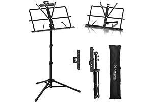 
   Best Selling Sheet Music Stands
   - Music Stand, Kasonic 2 in 1 Dual-Use Folding Sheet Music Stand & Desktop Book Stand, Portable and Lightweight with Music Sheet Clip Holder & Carrying Bag Suitable for Instrumental Performance (Black)