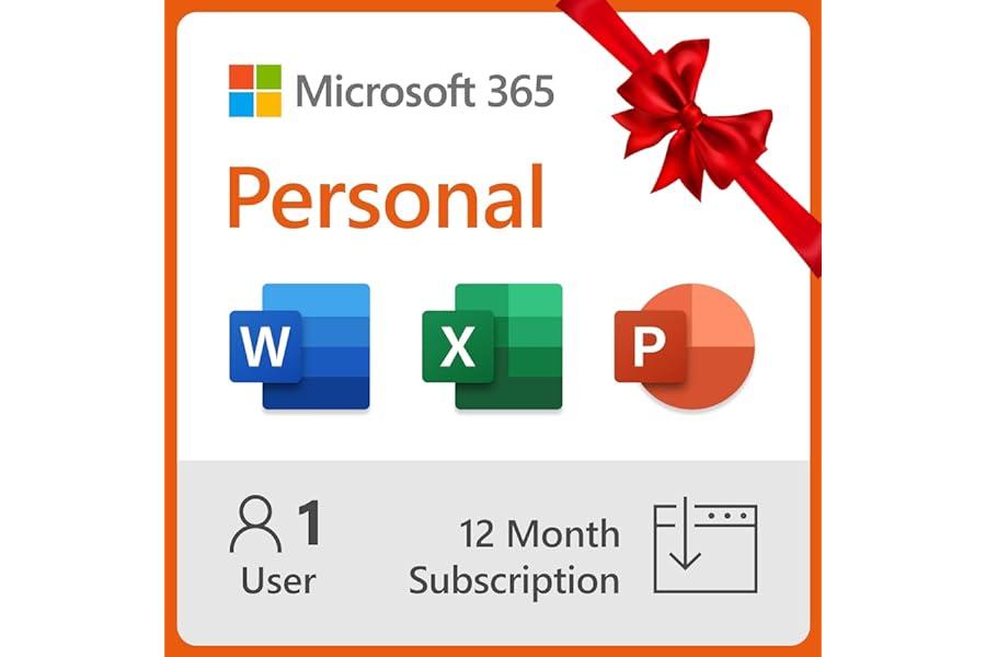 Mac Software - Microsoft 365 Personal | 12-Month Subscription, 1 person | Word, Excel, PowerPoint | 1TB OneDrive cloud storage | PC/Mac Instant Download | Activation Required