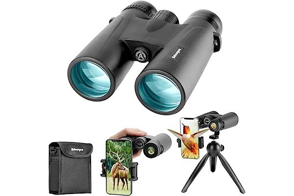 
   Best Selling Binoculars
   - Adorrgon 12x42 HD Binoculars for Adults High Powered with Phone Adapter, Tripod and Tripod Adapter - Large View Binoculars with Clear Low Light Vision - Binoculars for Bird Watching Cruise Travel