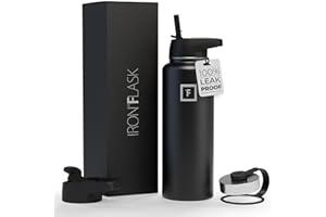 
   Best Selling Water Bottles
   - IRON °FLASK Sports Water Bottle - 40 Oz 3 Lids (Straw Lid), Leak Proof - Stainless Steel Gym & Sport Bottles for Men, Women & Kids - Double Walled, Insulated Thermos, Metal Canteen