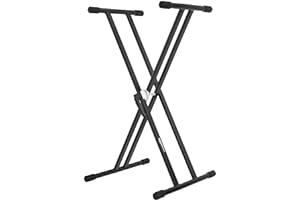 Keyboard Stands - Amazon Basics Heavy-Duty Adjustable Keyboard and Piano Stand - Double-X