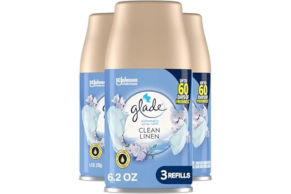 
   Best Selling Electric Air Fresheners
   - Glade Automatic Spray Air Freshener Refill, Scented Air Freshener for Home and Bathroom, Clean Linen, 6.2 Oz, 3 Count