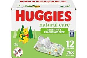 
   Best Selling Diaper Wipes & Refills
   - Huggies Natural Care Sensitive Baby Wipes, Unscented, Hypoallergenic, 99% Purified Water, 12 Flip-Top Packs (768 Wipes Total)