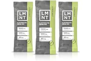 Sports Nutrition Electrolyte Replacement Drinks - LMNT Zero-Sugar Electrolytes - Citrus Salt - Hydration Powder Packets | No Artificial Ingredients | Keto & Paleo Friendly | 30 Sticks