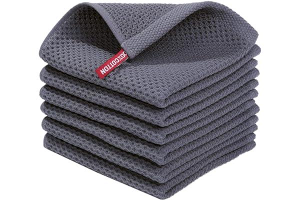 
   Best Selling Dish Cloths & Dish Towels
   - Homaxy 100% Cotton Waffle Weave Kitchen Dish Cloths, Ultra Soft Absorbent Quick Drying Dish Towels, 12x12 Inches, 6-Pack, Dark Grey