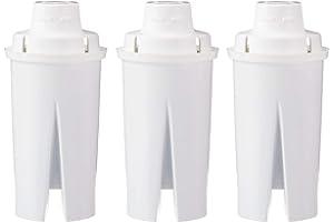 Pitcher Water Filters - Amazon Basics Replacement Water Filters for Pitchers, Compatible with Brita, 3-Pack