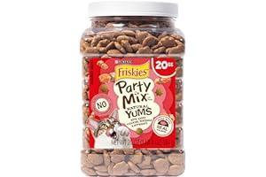 
   Best Selling Dog Treat Cookies, Biscuits & Snacks
   - Purina Friskies Natural Cat Treats Party Mix Natural Yums With Real Salmon and Added Vitamins, Minerals and Nutrients - 20 oz. Canister