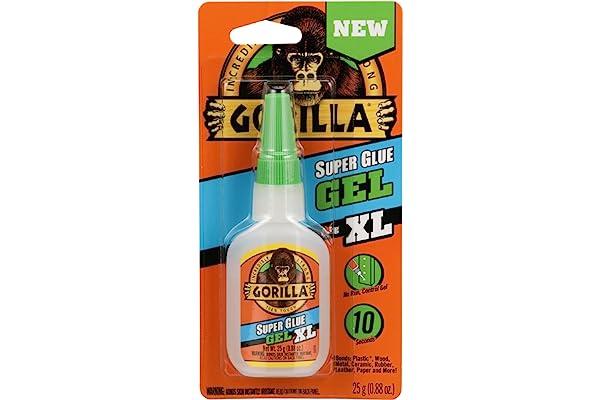 
   Best Selling Cyanoacrylate Adhesives
   - Gorilla Super Glue Gel XL, 25 Gram, Clear, (Pack of 1)