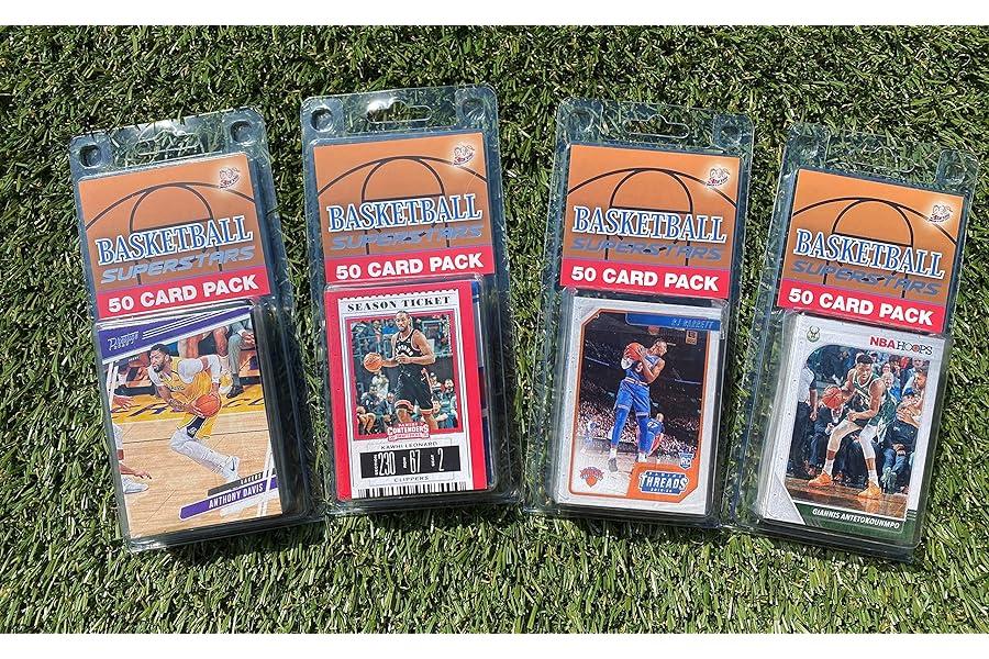 Collectible Sports Trading Cards - NBA Superstar- (50) Card Pack NBA Basketball Superstars Starter Kit all Different cards. Comes in Custom Souvenir Case! Perfect for the Ultimate NBA Fan! by 3bros