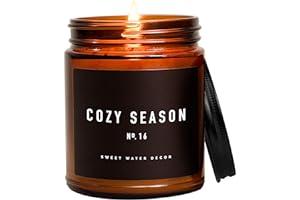 
   Best Selling Candles
   - Sweet Water Decor Cozy Season Candle | Woods, Warm Spice, and Citrus Autumn Scented Soy Candles for Home | 9oz Amber Jar, 40 Hour Burn Time, Made in the USA