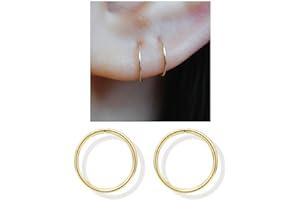 
   Best Selling Handmade Hoop Earrings
   - 14K Gold Filled Small Hoop Earrings for Cartilage Nose, Tiny Thin 7mm Piercing Hoop Ring 22 Gauge