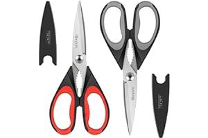 
   Best Selling Kitchen Shears
   - Kitchen Shears, iBayam Kitchen Scissors All Purpose Heavy Duty Meat Scissors Poultry Shears, Dishwasher Safe Food Cooking Scissors Stainless Steel Utility Scissors, 2-Pack (Black Red, Black Gray)