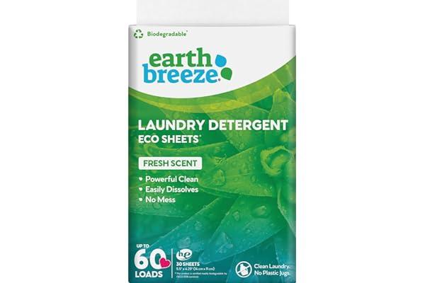 
   Best Selling Unique Beauty & Health
   - Earth Breeze Laundry Detergent Sheets - Fresh Scent - No Plastic Jug (60 Loads) 30 Sheets, Liquidless Technology…