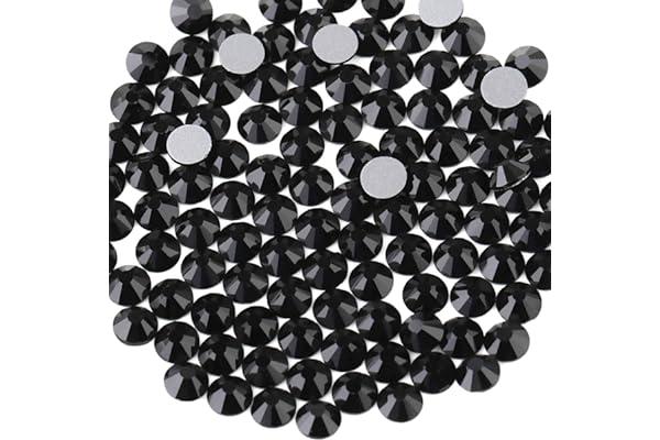 
   Best Selling Rhinestone & Sequin Embellishments
   - beadsland Flat Back Crystal Rhinestones Round Gems, Black (4.6-4.8mm) SS20/1440pcs