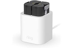 Smart Home Security & Lighting - Ring Charging Station with 2-pack Quick Release Battery Packs