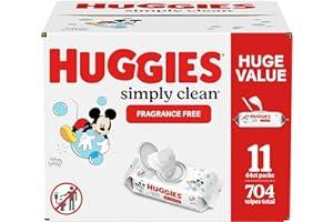 
   Best Selling Diaper Wipes & Refills
   - Huggies Simply Clean Fragrance-Free Baby Wipes, 64 Count (Pack of 11) (704 Wipes Total)