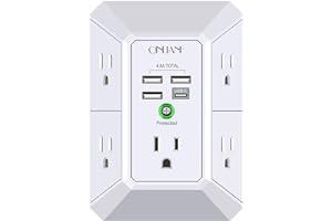 
   Best Selling Power Strips
   - Wall Charger, Surge Protector, QINLIANF 5 Outlet Extender with 4 USB Charging Ports (4.8A Total) 3-Sided 1680J Power Strip Multi Plug Adapter Spaced for Home Travel Office (3U1C)